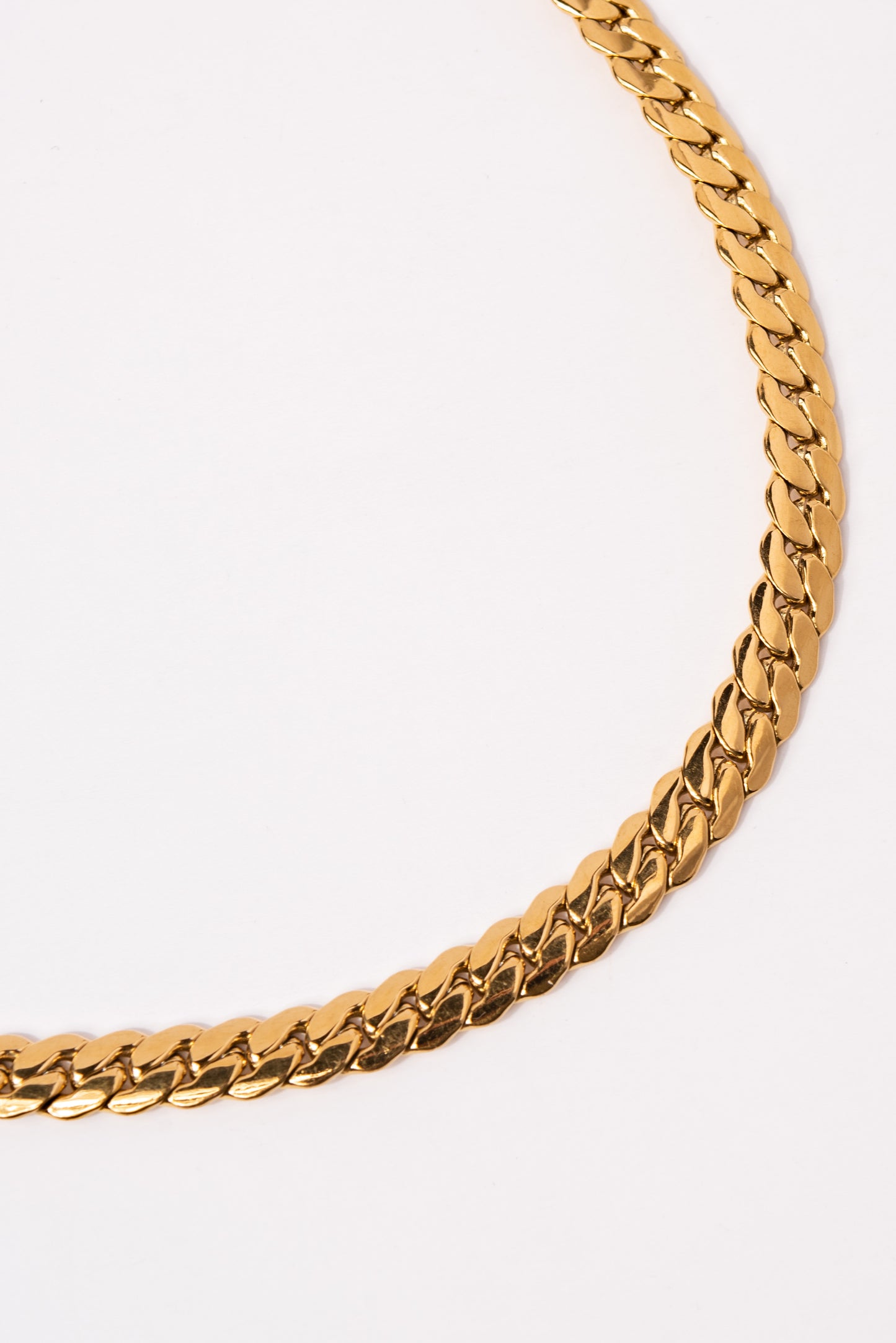 Stainless Steel Cuban Link Chain Bracelet - Gold