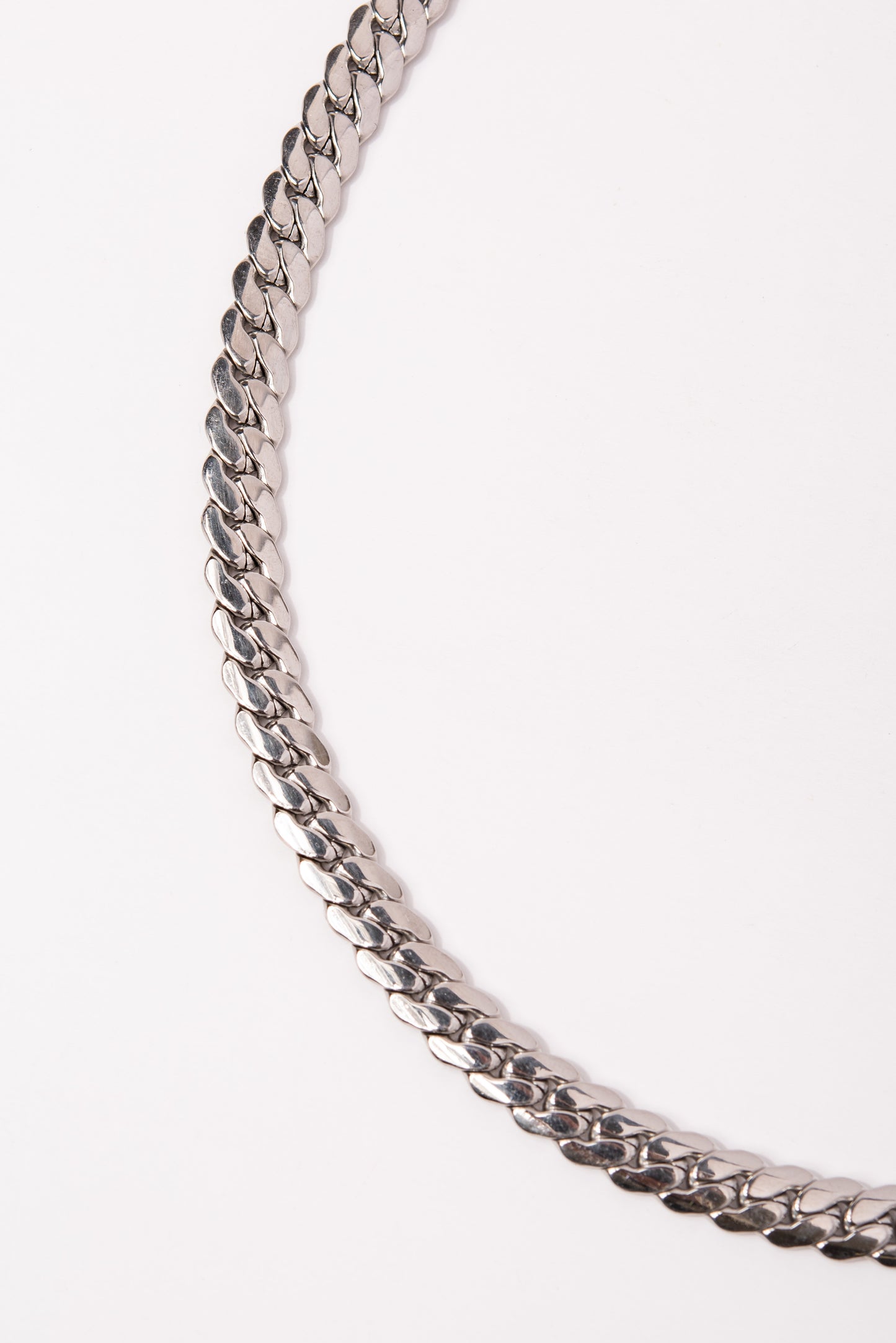 Stainless Steel Cuban Link Chain Bracelet - Silver