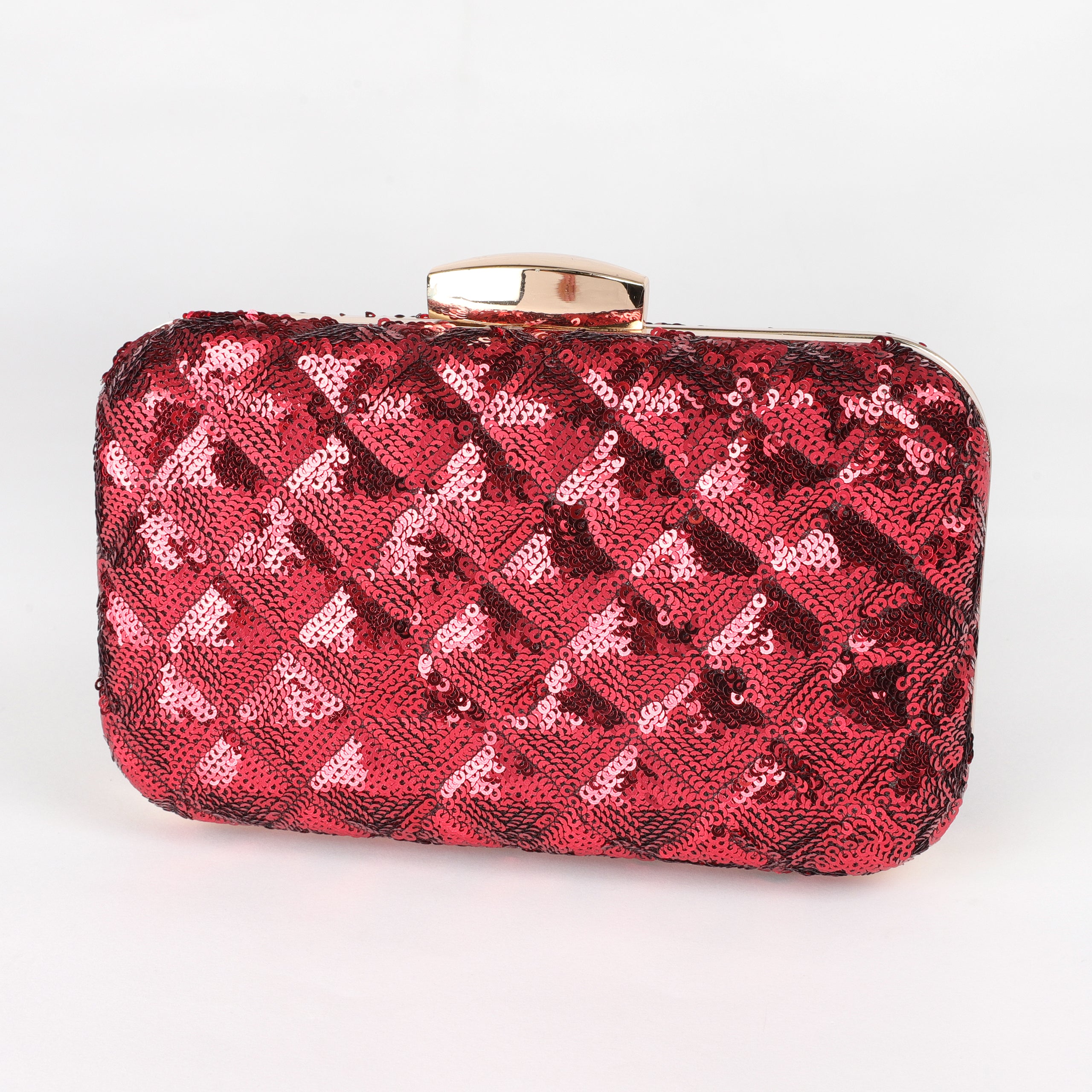 Red 2024 sequin clutch