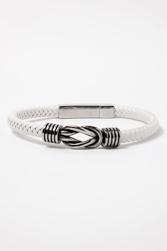 Stainless Steel White Cord Bracelet