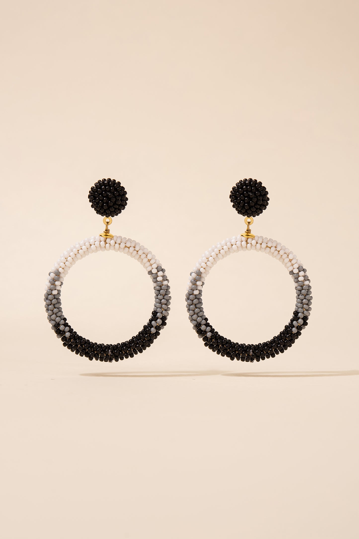 Anais Beaded Circle Earrings