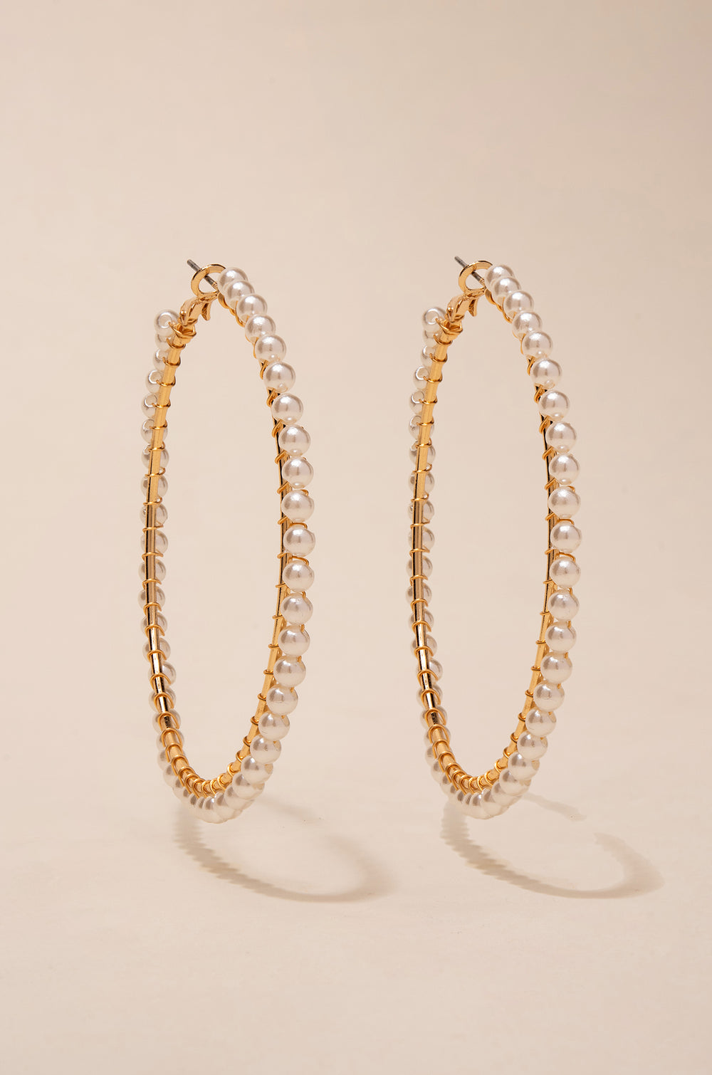 Marlene Pearl Wrapped Hoops