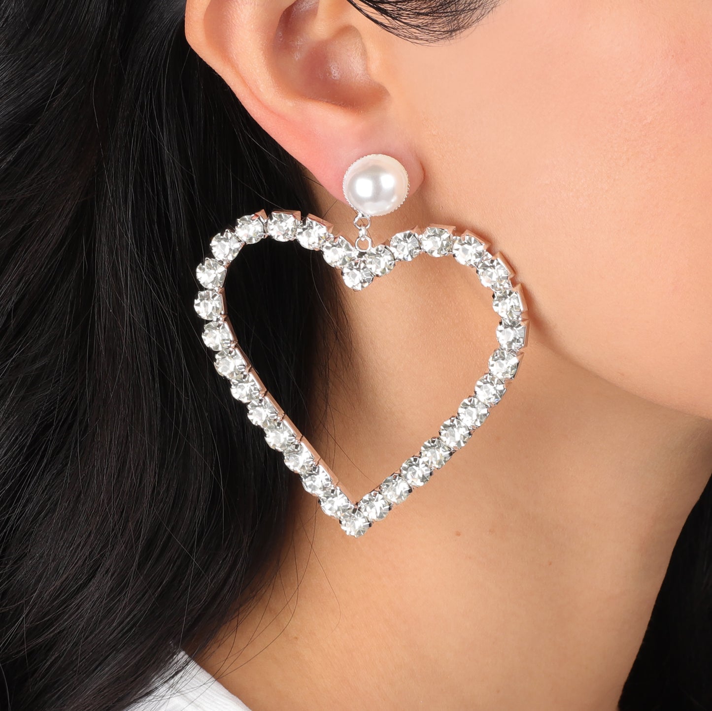 Darling Heart Post Earrings - Silver