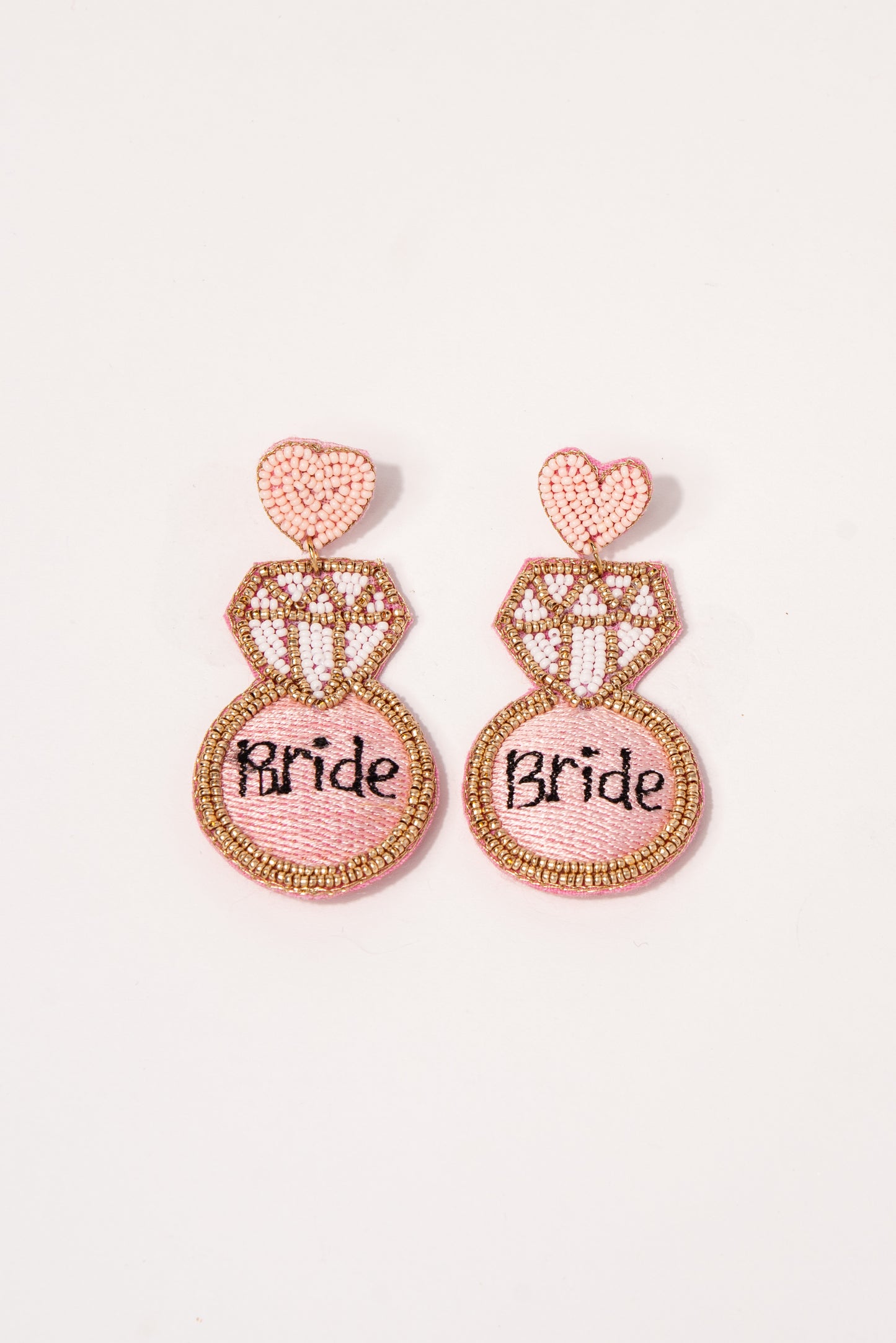 Sewn Bride Post Back Earrings