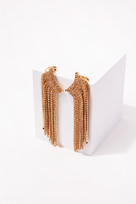 Jessica Rhinestone Drape Post Back Earrings