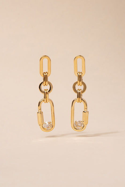 Elsie Rhinestone Link Earrings