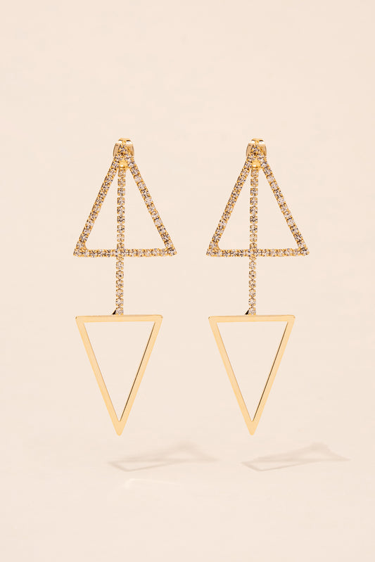 Whitney Triangle Drop Post Earrings