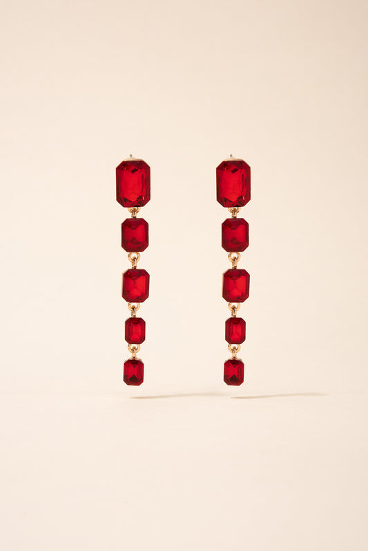 Skylar Rectangular 5-Tiered Drop Earrings