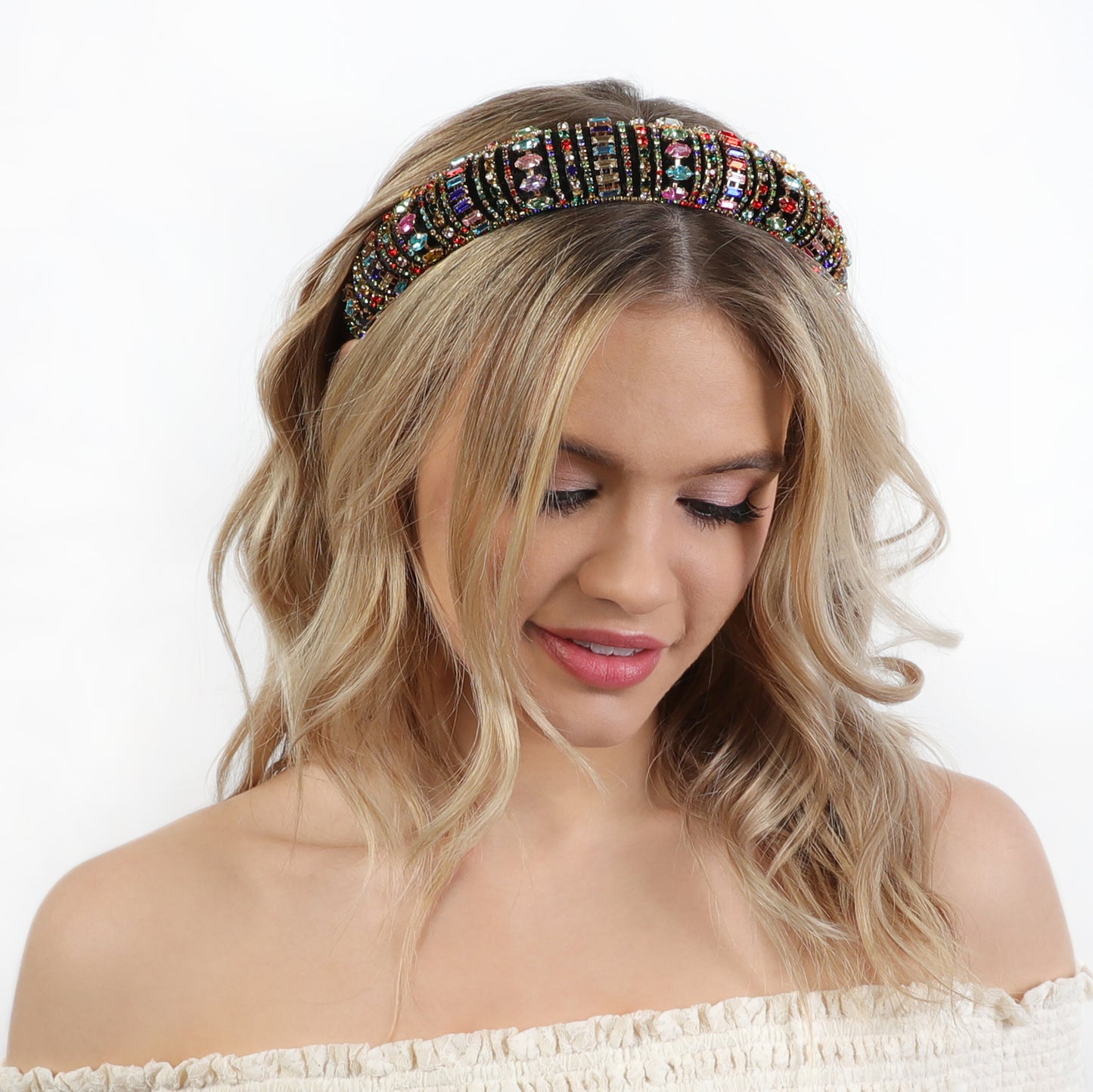 Tribeca Padded Colorful Rhinestone Headband