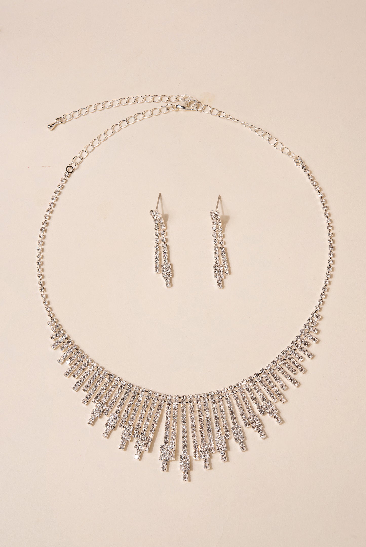 Starburst Rhinestone Necklace Set