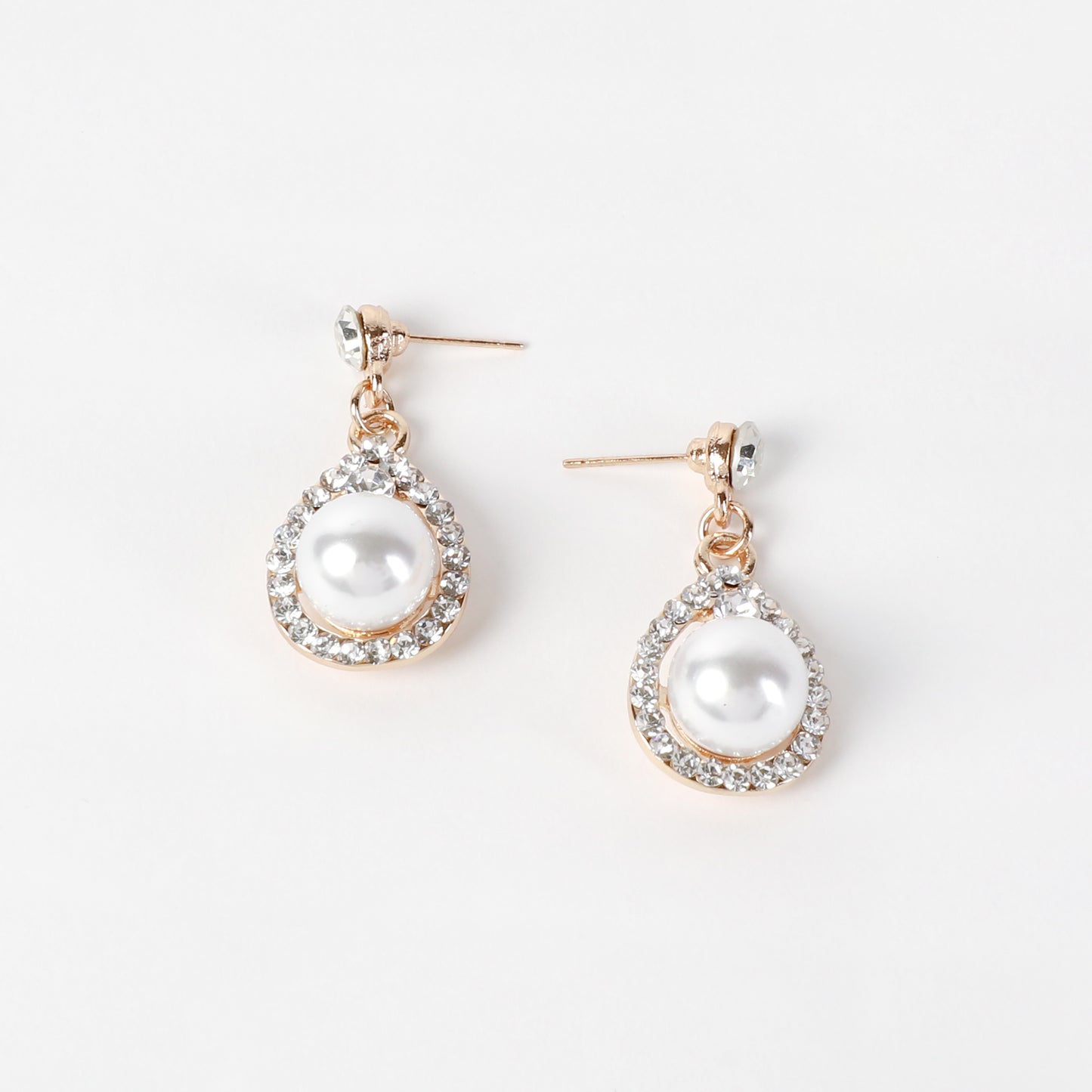 Adelaide Leaf Pearl & Rhinestone Necklace & Earring Set