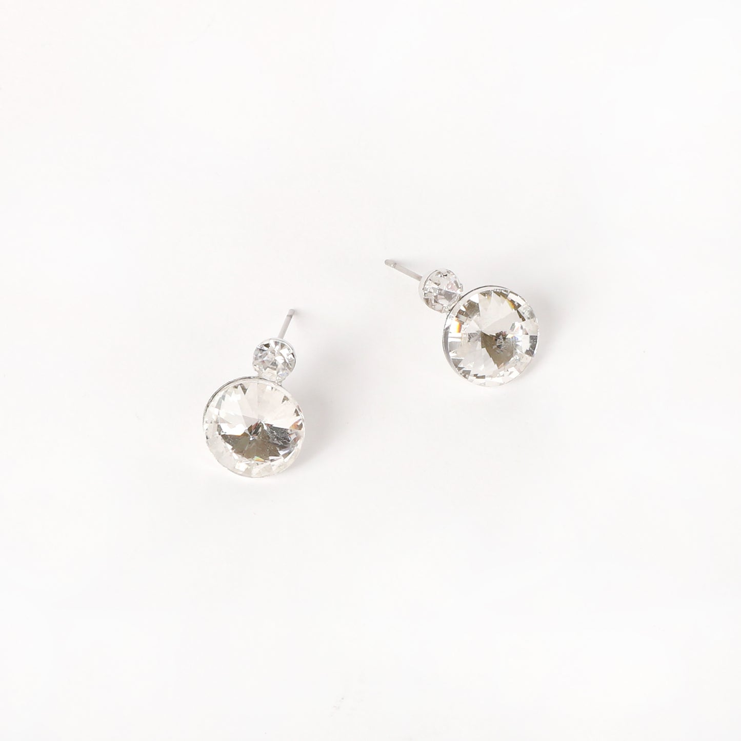 Ramona Teardrop Geometric Necklace & Earring Set - Silver