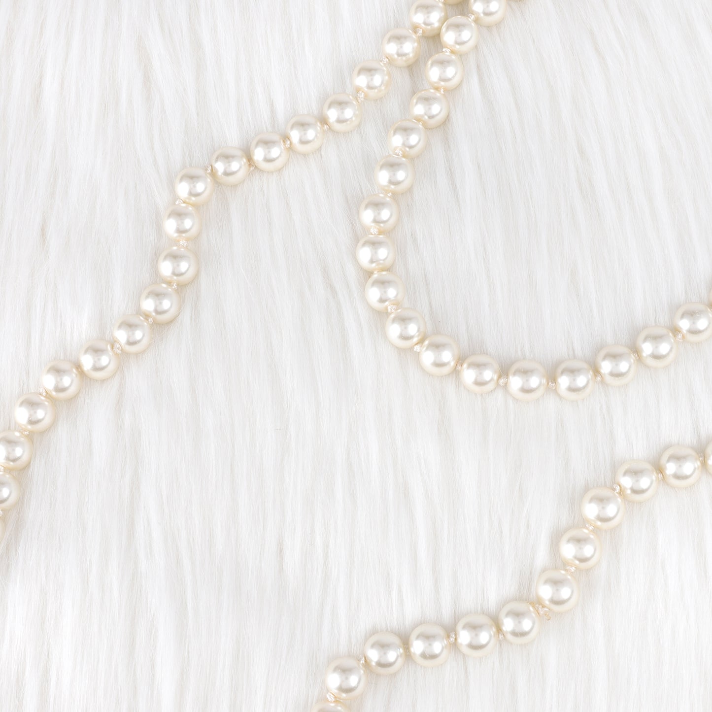 Audrey Endless 60" Pearl Necklace - Cream
