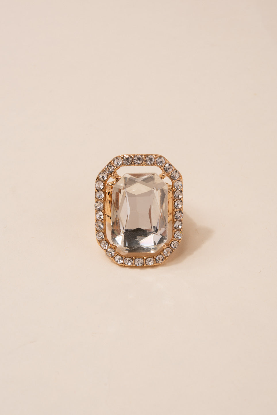 Karina Rectangular Stone Ring | Gold