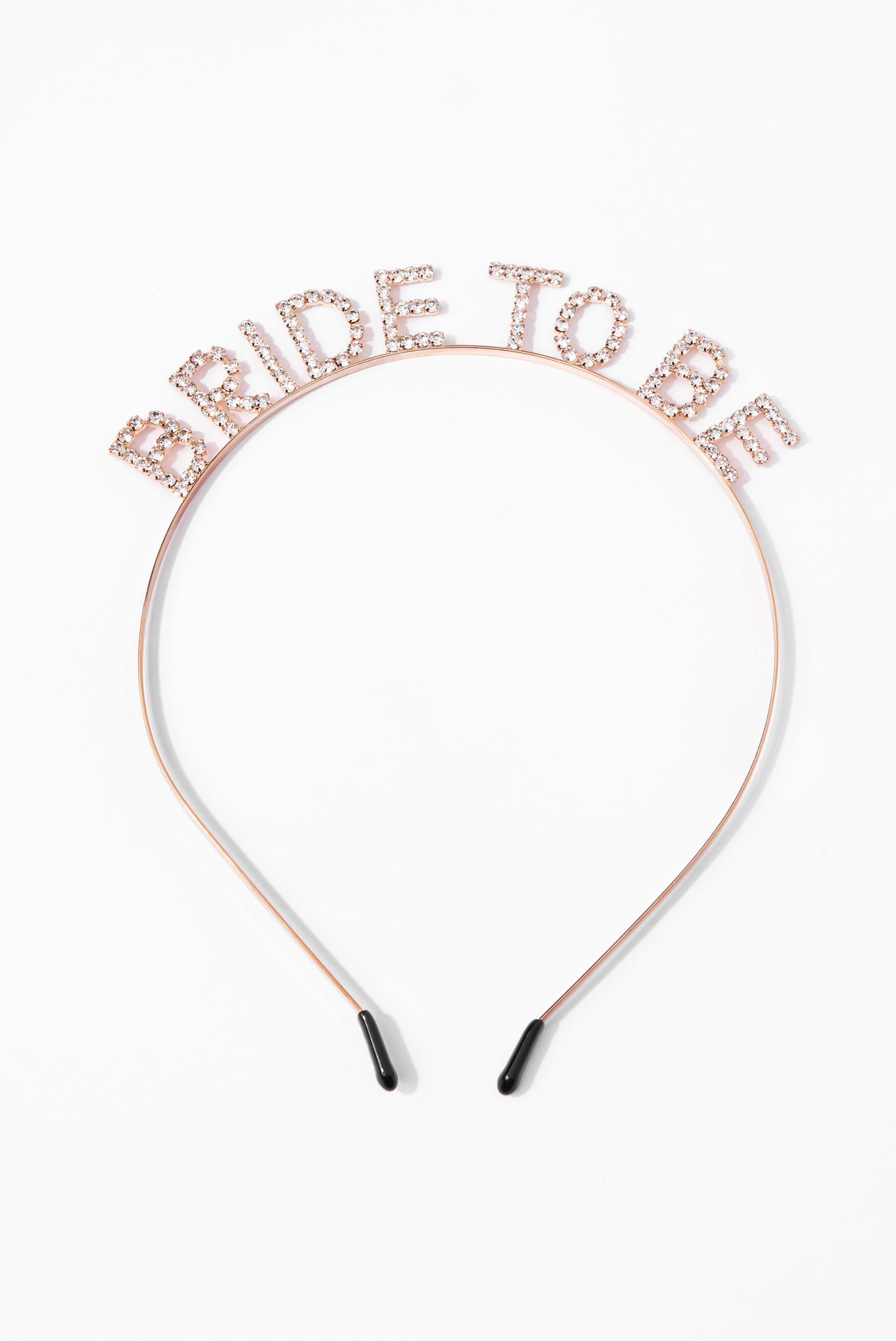 Bride To Be Bachelorette Wedding Rhinestone Tiara Headband - Gold