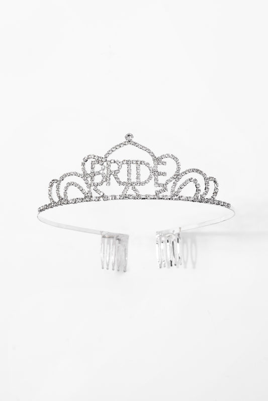 Bride Bachelorette Wedding Rhinestone Crown Tiara